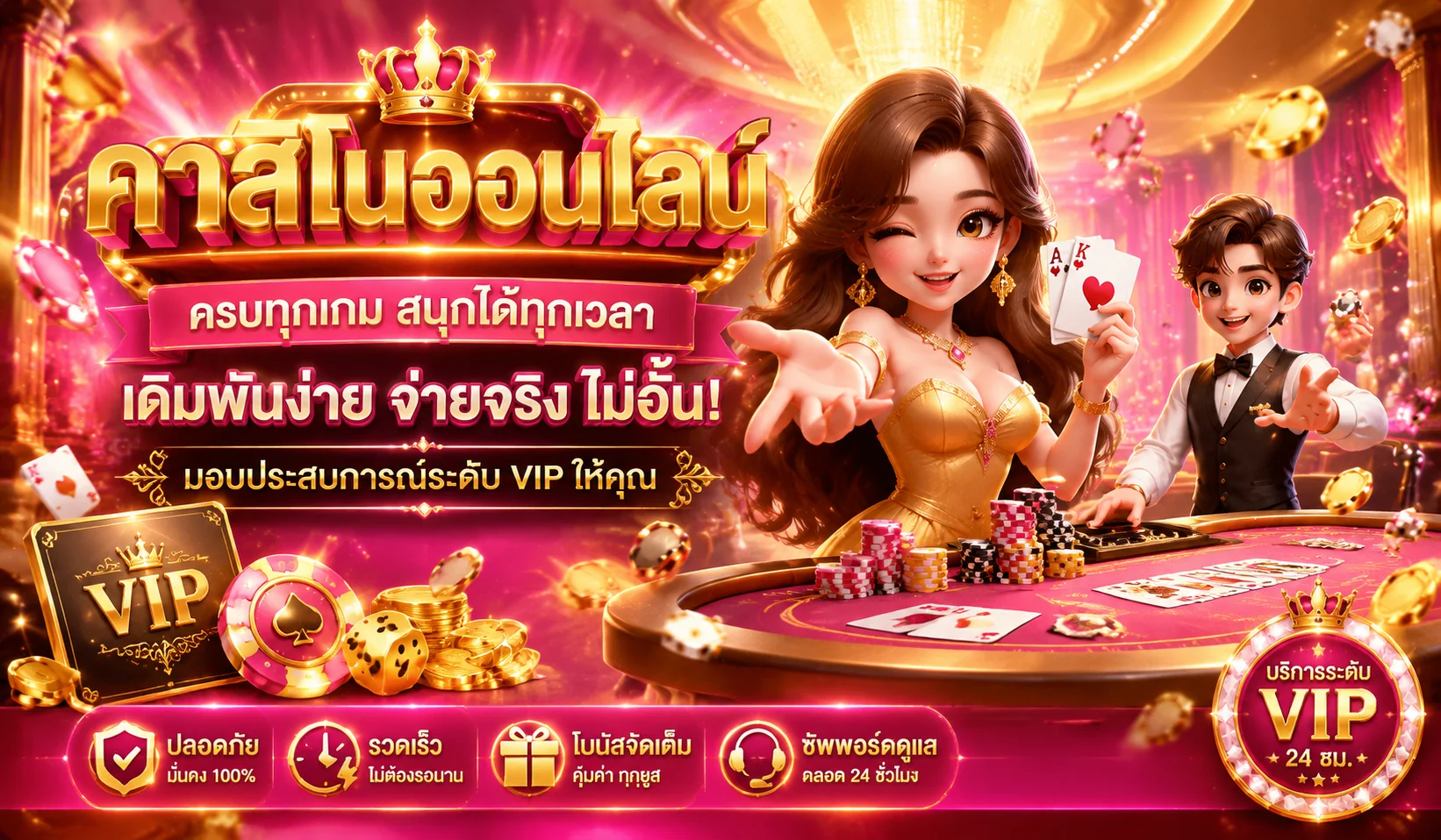 คาสิโนออนไลน์ Chokdii บาคาร่าถ่ายทอดสด เกมไลฟ์ค่ายดัง